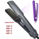 Professional Hair Straightener Flat Iron 220°C | Fast Heating, Digital Temperature Control, Dual Voltage